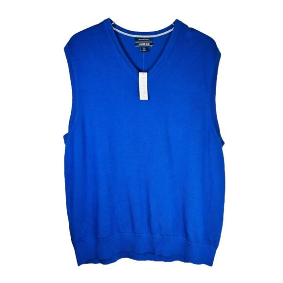 Lands End Size XL Supima Cotton Vest Performance Golf Work - Picture 1 of 5